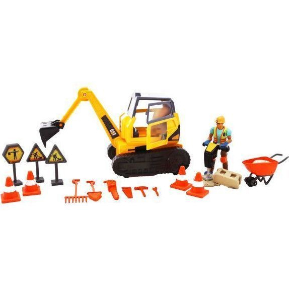 Игровой набор FUNRISE Строительная площадка Экскаватор с фигуркой и аксессуарами (83456)