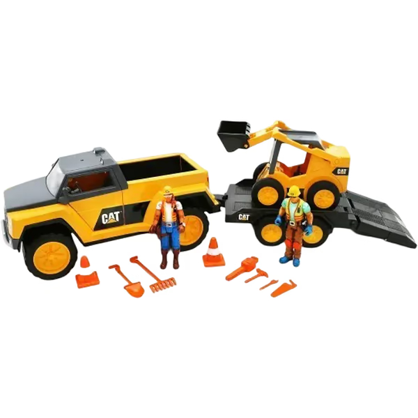 Игровой набор FUNRISE Строительная площадка Пикап с погрузчиком с фигуркой и аксессуарами (83457)