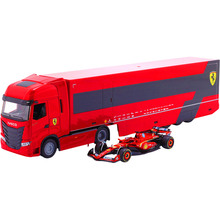 Збірна модель BBURAGO Iveco S-Way та Ferrari SF-24 1:43 Red (18-36867)