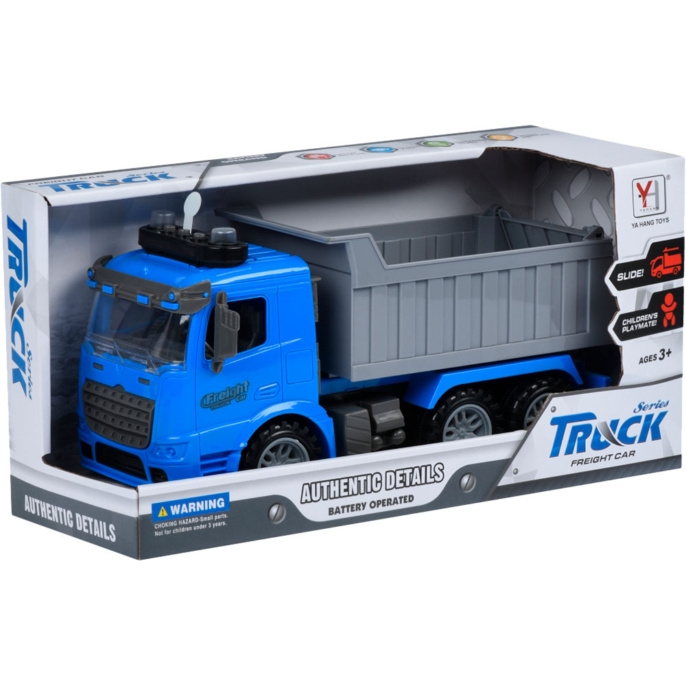 

Самосвал синий со светом и звуком SAME TOY (98-611AUt-2), Машинка енерційна Truck Самоскид синій зі світлом