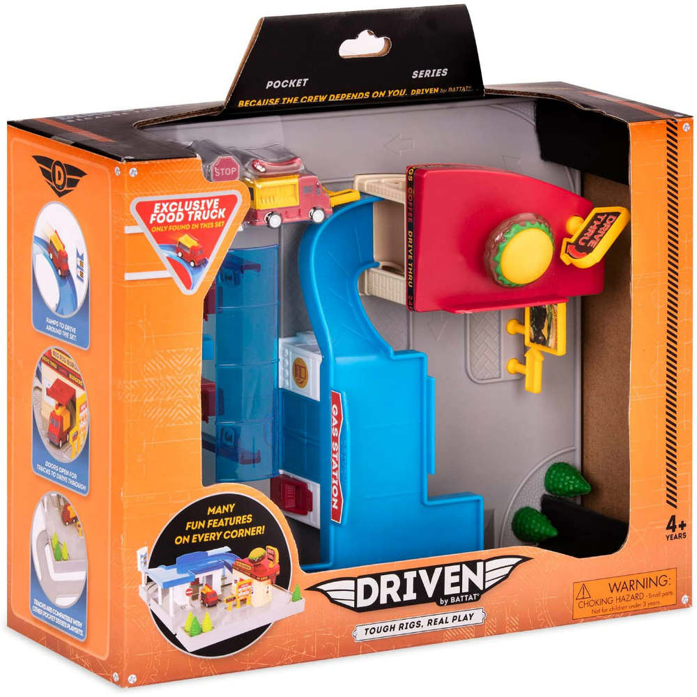 Игровой набор Driven Pocket Series Dine & Drive Pit Stop 35 элементов (WH1075Z) Размеры 290 х 110 х 220