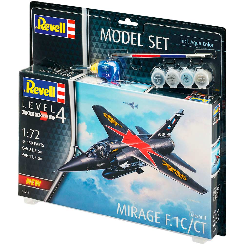 

Сборная модель Revell истребитель Дассо «Мираж» F1 уровень 4 1:72 (RVL-64971), Дассо «Мираж» F1 уровень 4, 1:72 RVL-64971