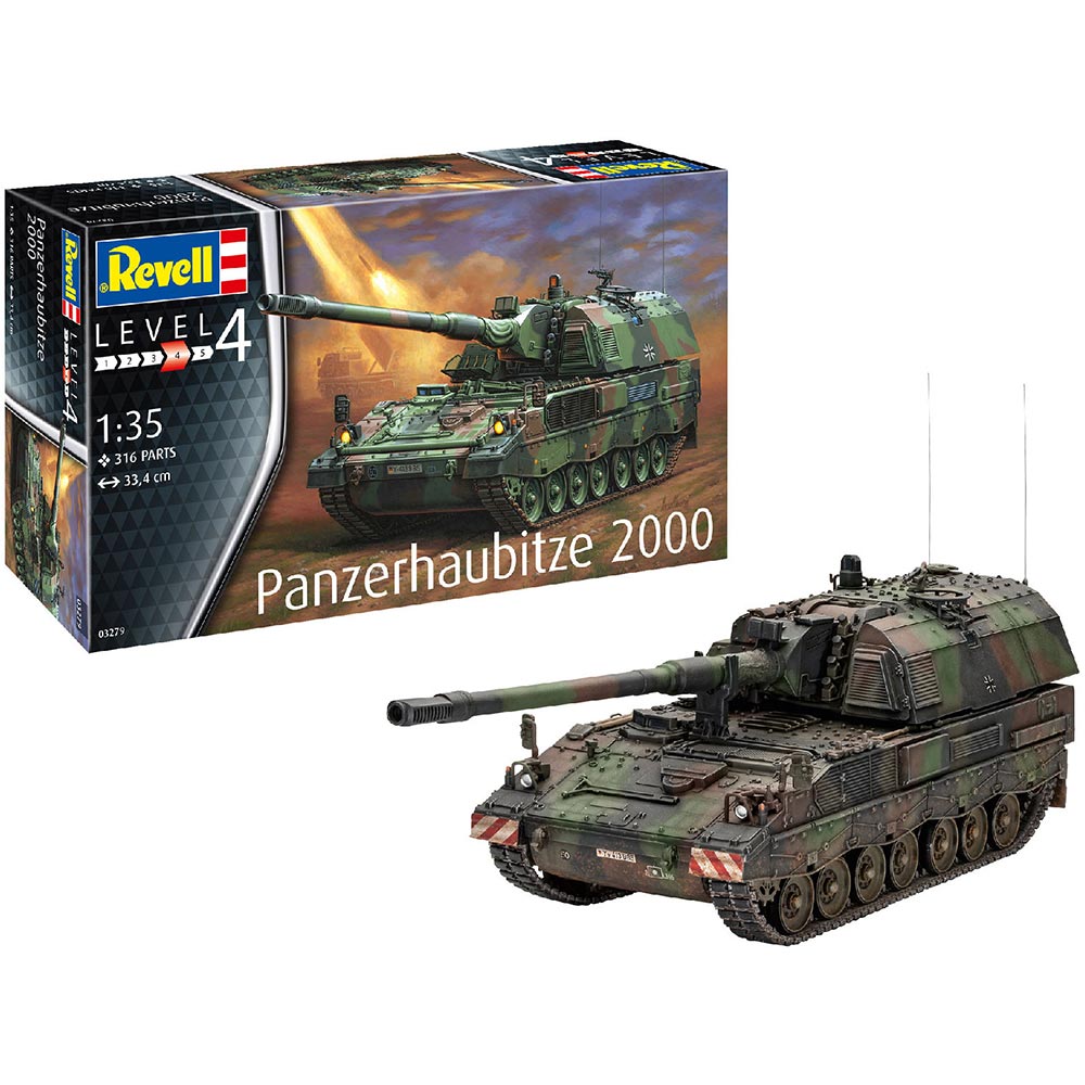 Сборная модель Revell САУ PzH 2000 масштаб 1:35 (RVL-03279) Возраст от 12 лет 