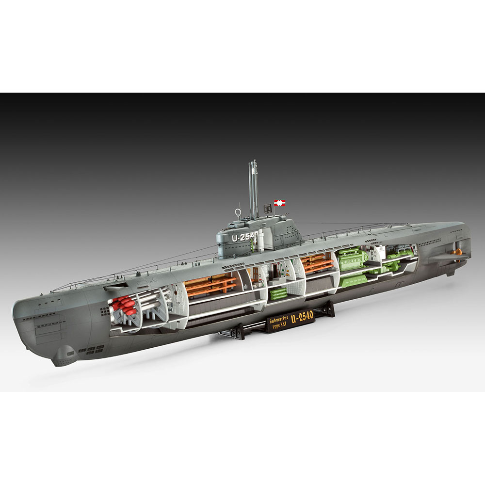 Сборная модель Revell Подводная лодка Type XXI 1:144 (RVL-05078) Вид модели корабль