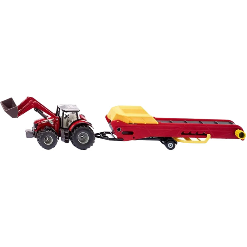 

Машинка SIKU Трактор Massey Ferguson с конвеером (1996), Трактор Massey Ferguson з конвеєром (1996)