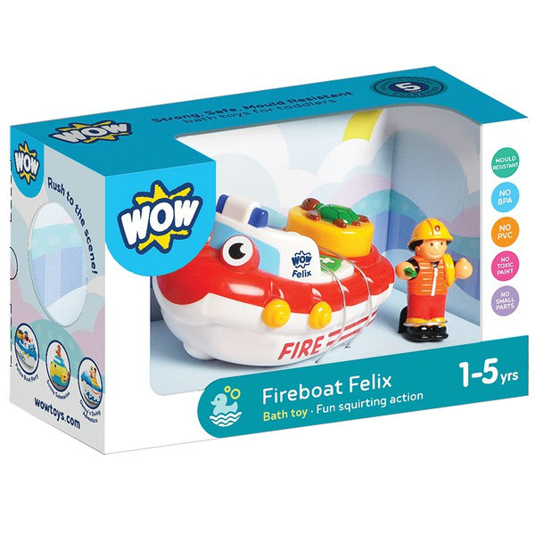 Лодка WOW TOYS Fireboat Felix (01017) Возраст от 1 года