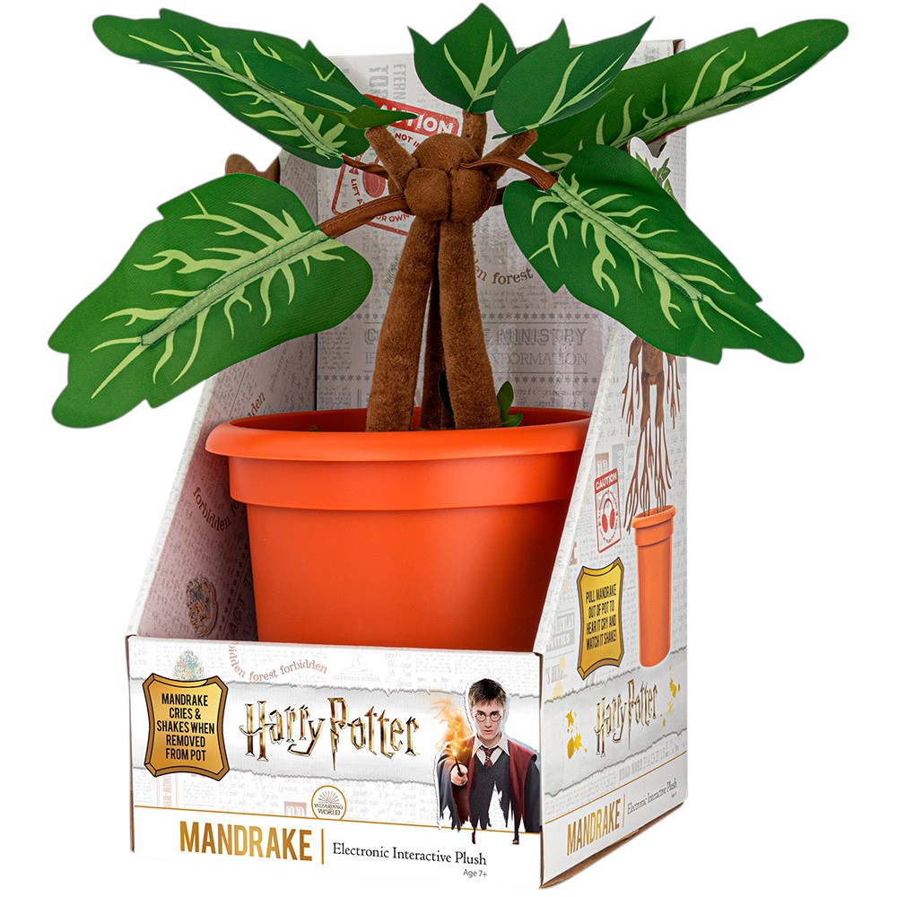 Іграшка плюшева інтерактивна NOBLE COLLECTION Harry Potter Mandrake 30см (NN8603) Ефекти звук
