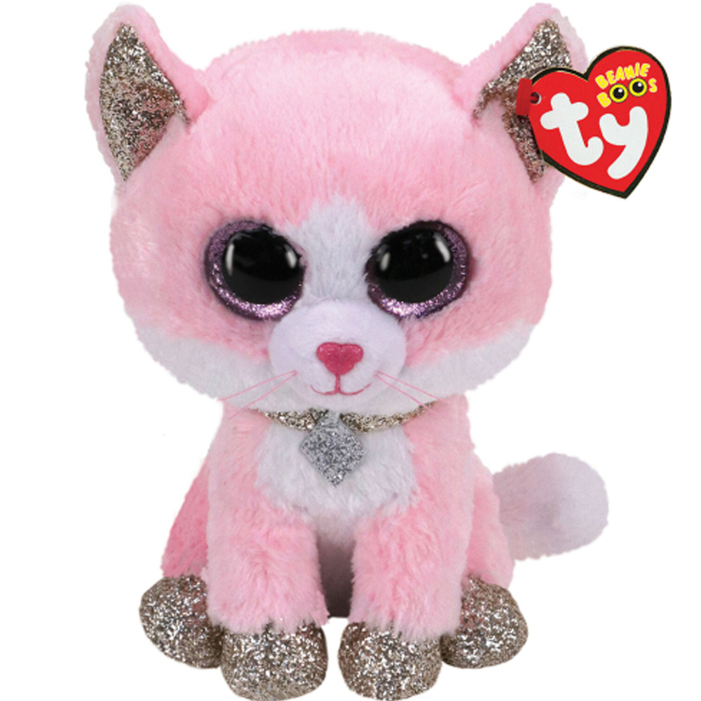 М'яка іграшка TY Beanie Boo's FIONA Рожева кішечка 15 см (36366)