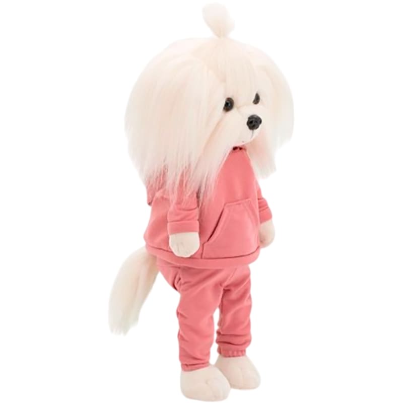 Мягкая игрушка ORANGE Lucky Mimi Клубничное мороженое (LD4/084) Дополнительно Имеет специальный шарнир в шее, позволяющий поворачивать голову на 360°; Все элементы одежды и аксессуары съемные; В лапках спрятаны небольшие магнитики, которые позволяют подружиться с другой собачкой