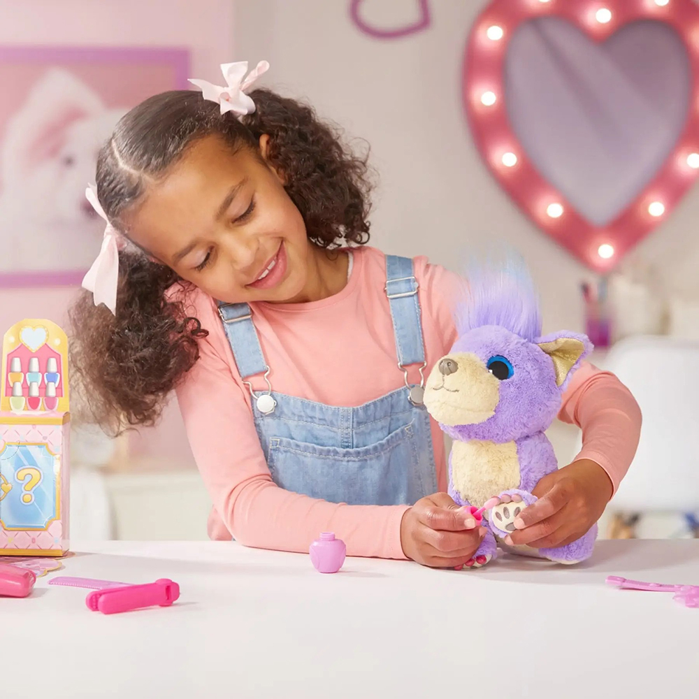 М'яка іграшка MOOSE Няшка-Потеряшка Грумінг салон лілова (30147) Ефекти музика