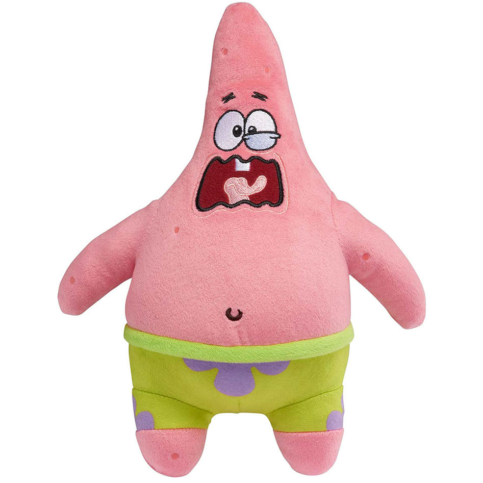 Мягкая игрушка SPONGE BOB Exsqueeze Me Plush Patrick Burp со звуком (EU690903)