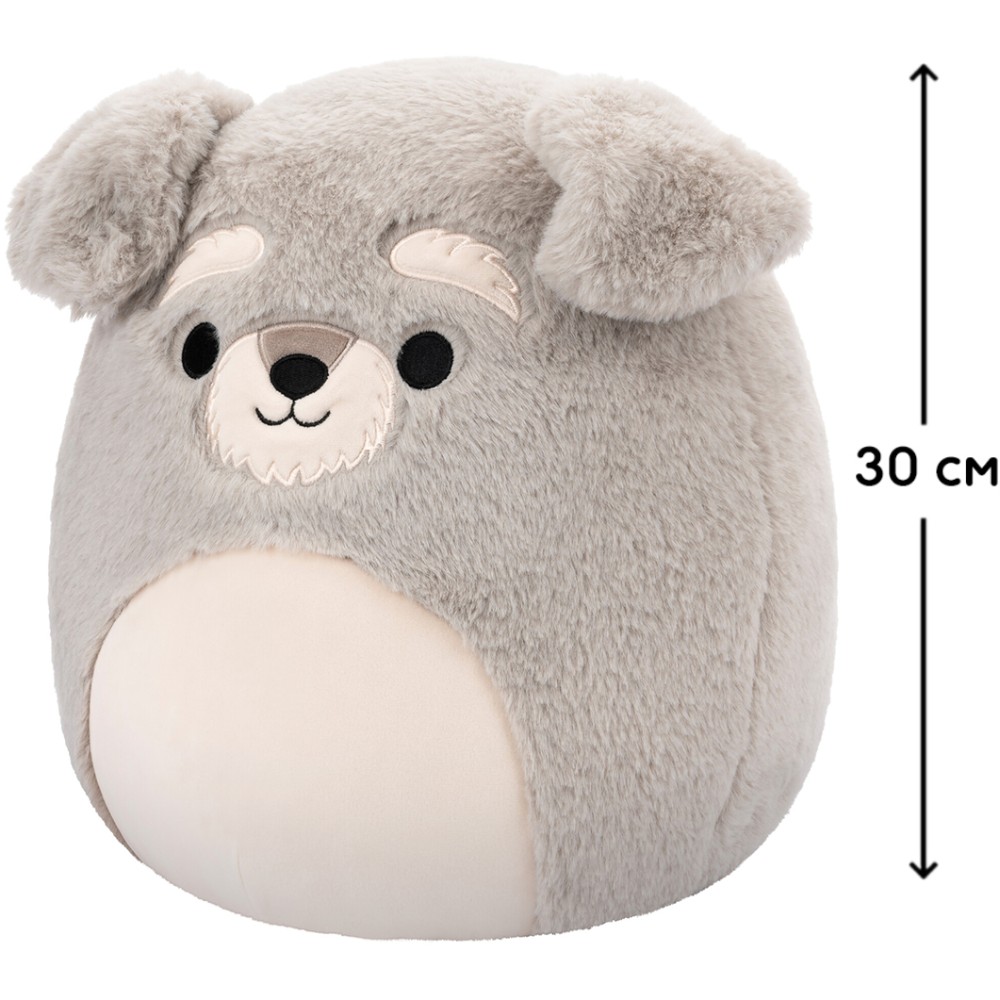 М'яка іграшка SQUISHMALLOWS Шнауцер Шон 30 см (SQCR06682) Вік від 3 років