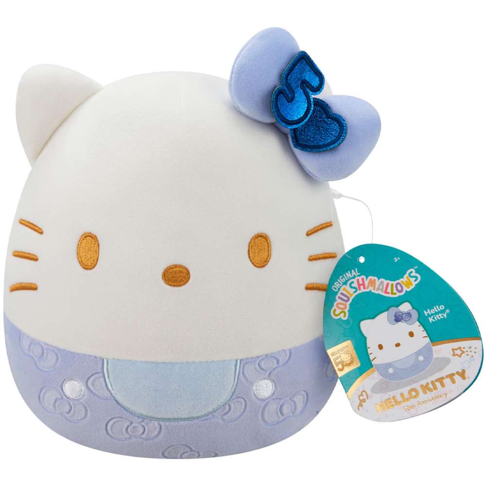 Фото Мягкие игрушки SQUISHMALLOWS Хелоу Китти в синем 20 см (SQSN00500)