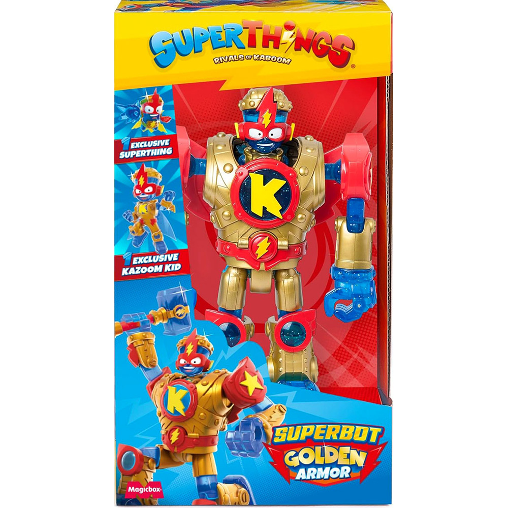 Набор фигурок SUPERTHINGS  S – СУПЕРБОТ ГОЛДЕН АРМОР (PSTSP116IN90) Комплектация фигурка