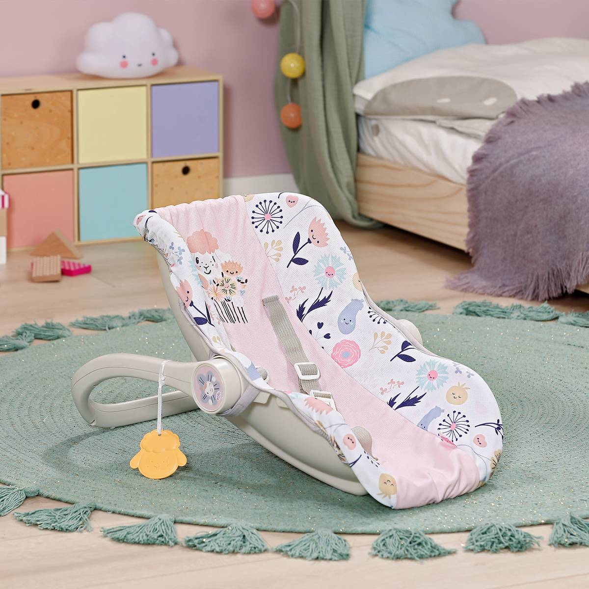 Кресло-переноска для куклы Baby Born 2 в 1 Цветочный стиль (838518) Тип аксессуары для кукол и пупсов