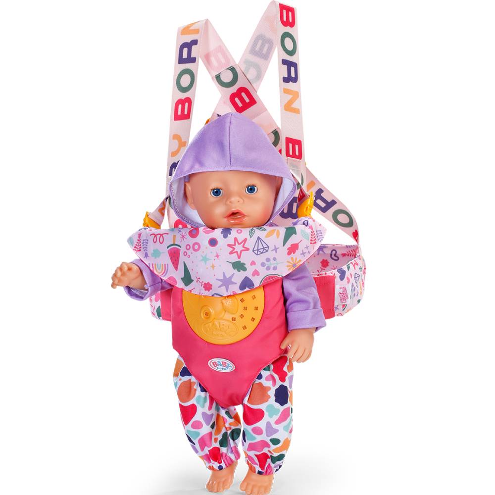 Рюкзак-кенгуру для куклы Baby Born серии Pinplay Яркая прогулка (837603) Возраст от 3 лет