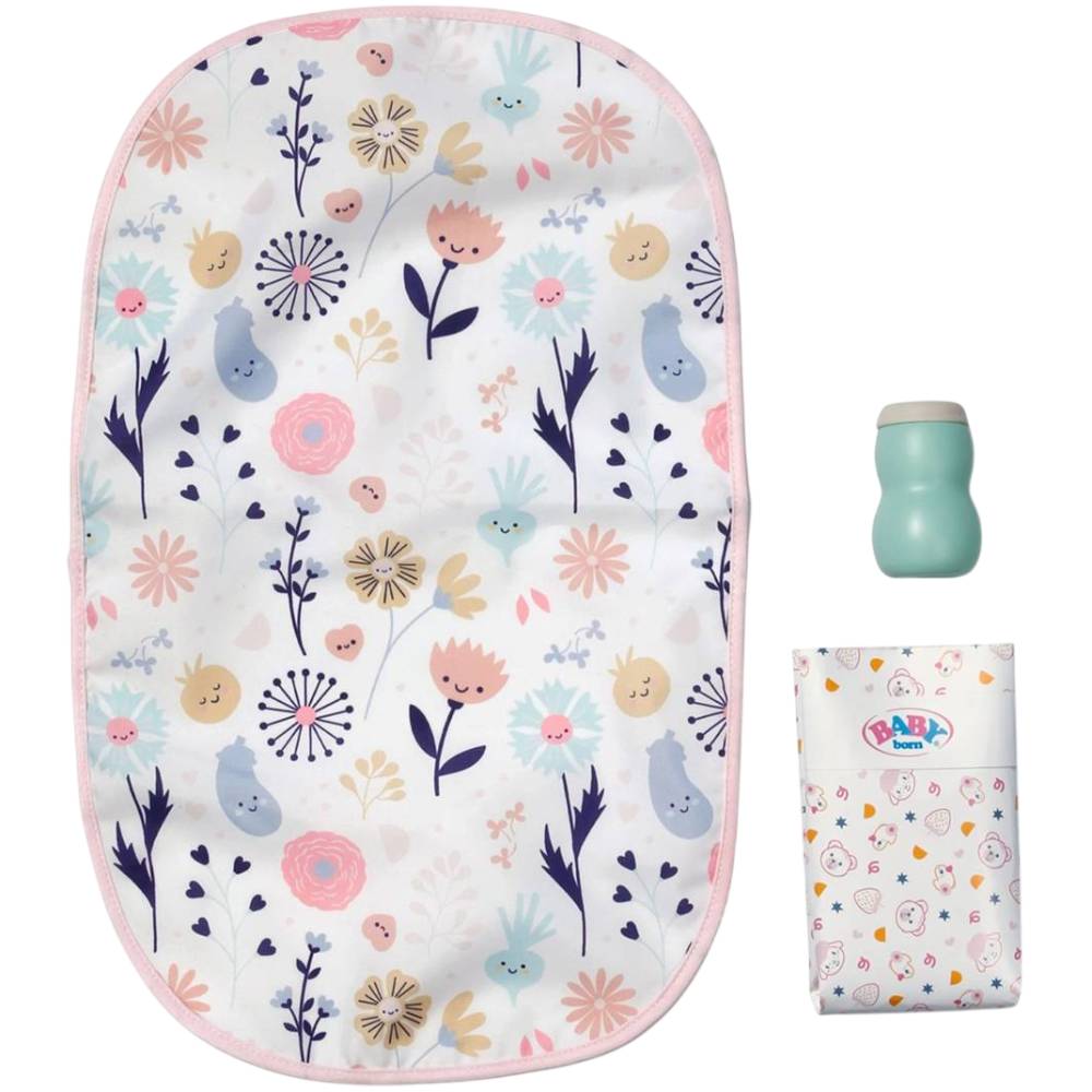 Набор Baby Born Цветочное настроение (837894) Комплектация  Сумка, пеленальный коврик, подгузник, присыпка.