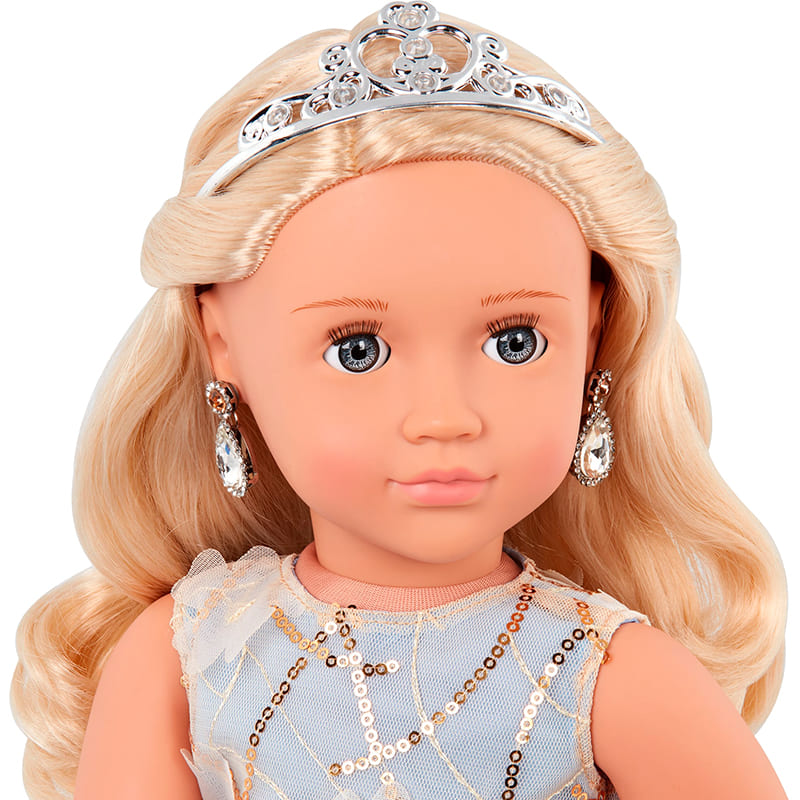 Кукла OUR GENERATION Эллори в праздничном наряде 46 см (BD31346Z) Комплектация  1 пара обуви, нижнее белье, браслет, платье, пара сережек, диадема