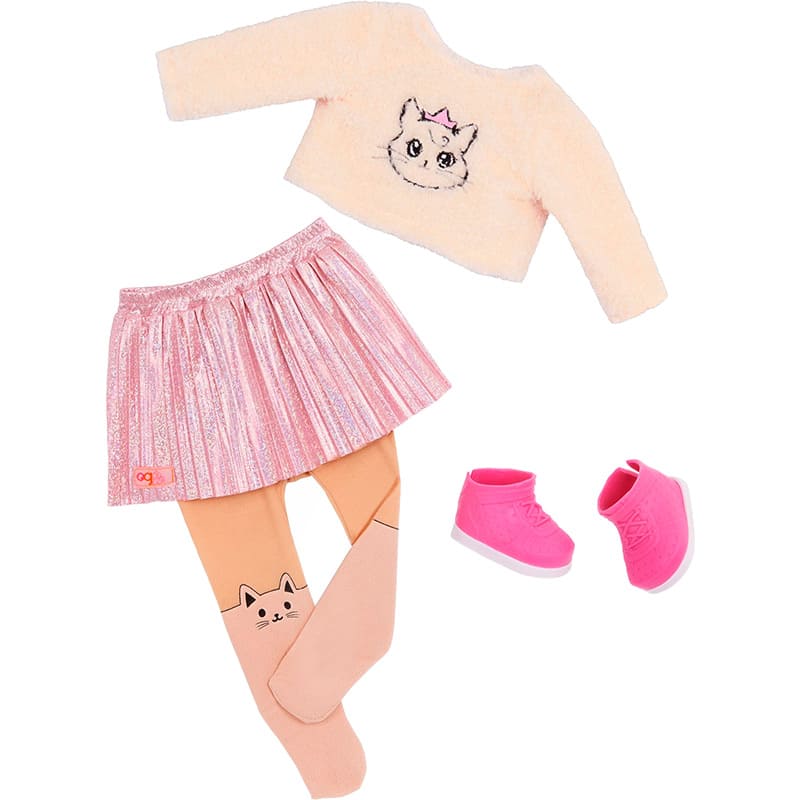 Внешний вид Кукла OUR GENERATION Шила с котенком Сэмми и аксессуарами 46 см (BD31579Z)