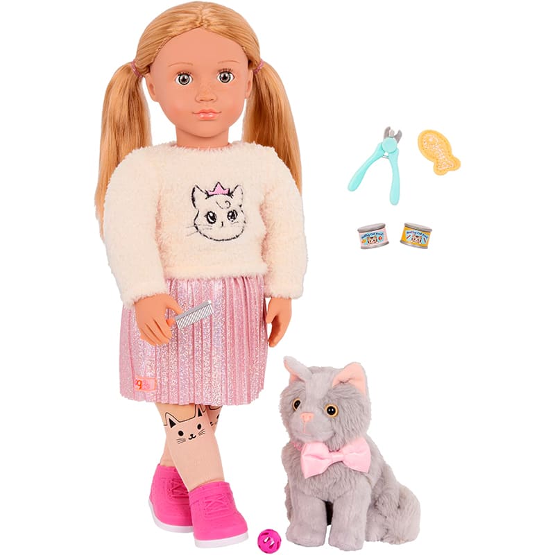 Кукла OUR GENERATION Шила с котенком Сэмми и аксессуарами 46 см (BD31579Z)