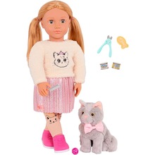 Кукла OUR GENERATION Шила с котенком Сэмми и аксессуарами 46 см (BD31579Z)