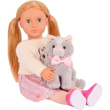 Кукла OUR GENERATION Шила с котенком Сэмми и аксессуарами 46 см (BD31579Z)