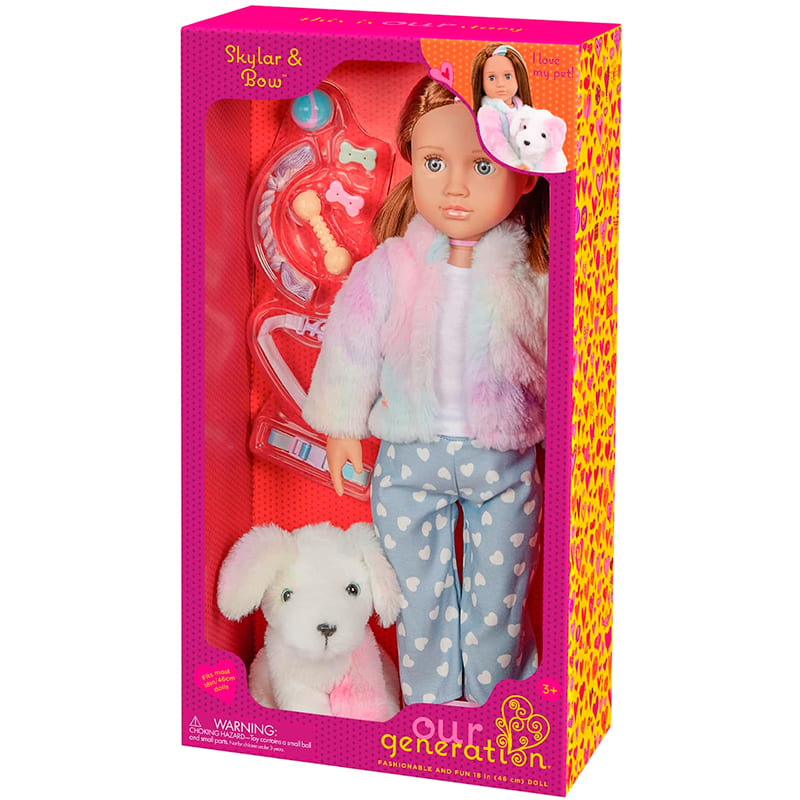 Заказать Кукла OUR GENERATION Скайлар со щенком Боу и аксессуарами 46 см (BD31538Z)