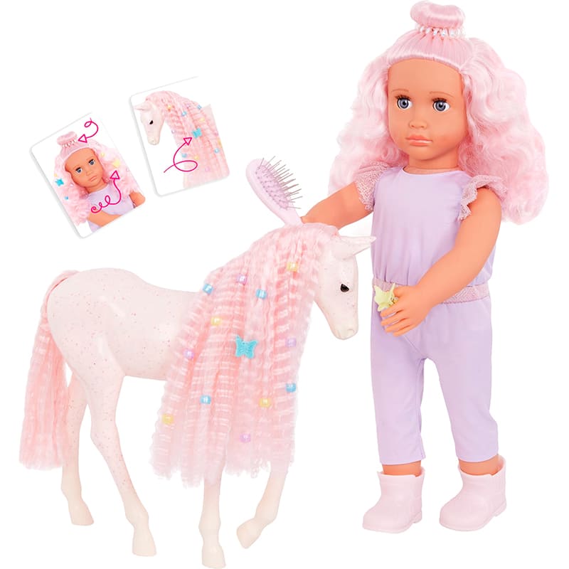 Кукла OUR GENERATION Элара с жеребенком Люмина и аксессуарами 46 см (BD31493Z)