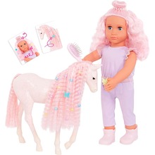 Кукла OUR GENERATION Элара с жеребенком Люмина и аксессуарами 46 см (BD31493Z)