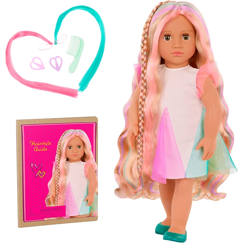 Кукла OUR GENERATION Тесси c растущими разноцветными волосами 46 см (BD31564Z)