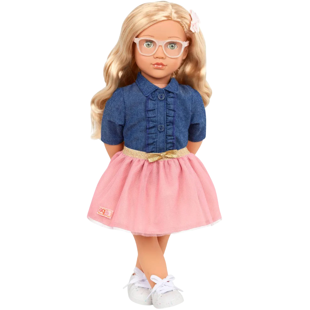 Кукла OUR GENERATION Эмили в джинсовой рубашке (BD31475Z) Комплектация  С обувью, С одеждой, С очками