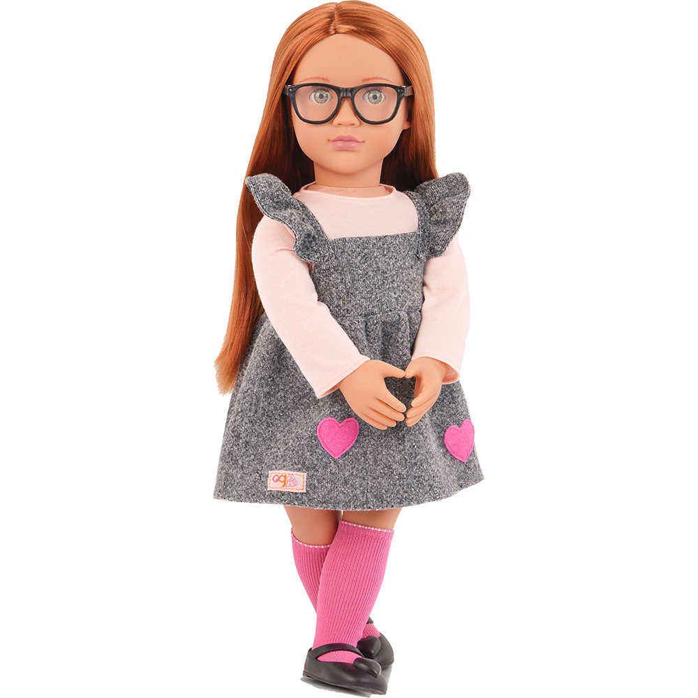 Кукла OUR GENERATION Келли в школьном платье (BD31582Z) Комплектация  С обувью, С одеждой, С очками