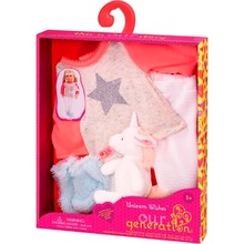 Набір одягу для ляльок OUR GENERATION Піжама з іграшкою Єдинорога 5 пр. (BD30311Z)