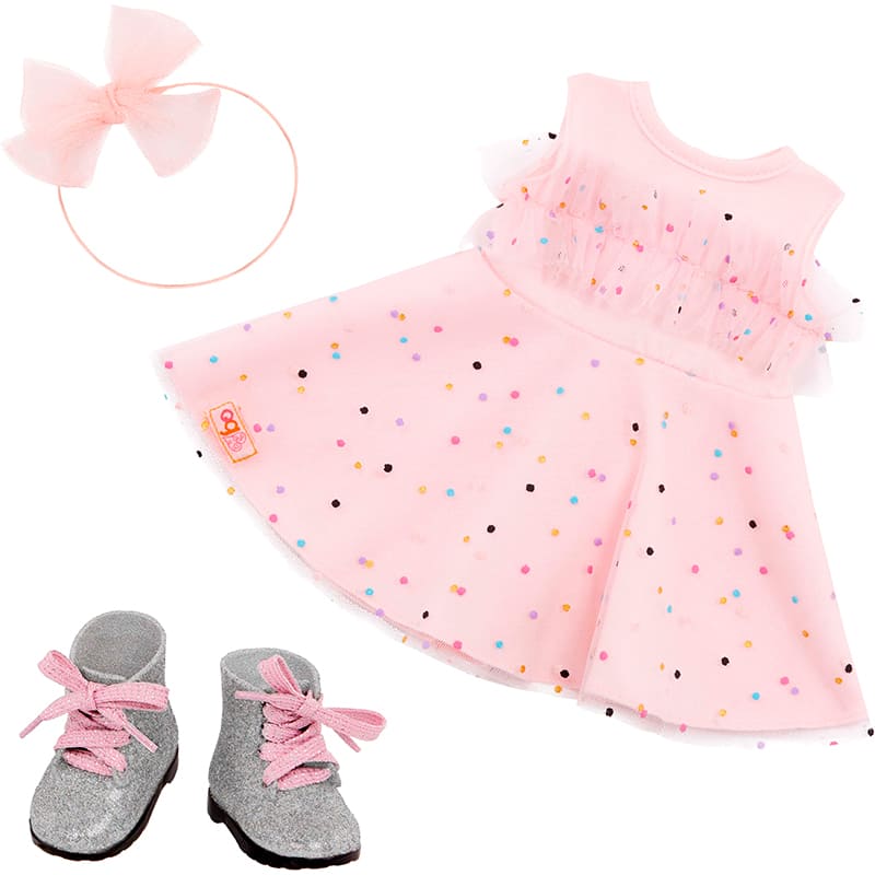 Набор одежды для кукол OUR GENERATION Платье с сапогами 4 пр (BD30535Z)