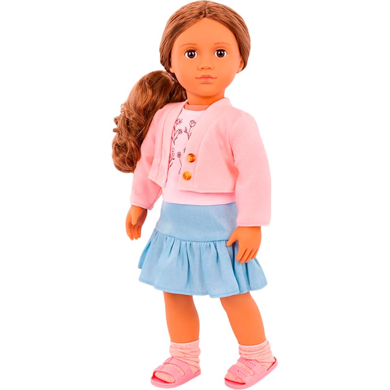 Набор одежды для кукол OUR GENERATION Повседневный розовый свитер и юбка 7 пр (BD30542Z) Дополнительно Подходит для кукол Our Generation 46 см