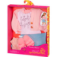 Набор одежды для кукол OUR GENERATION Повседневный розовый свитер и юбка 7 пр (BD30542Z)