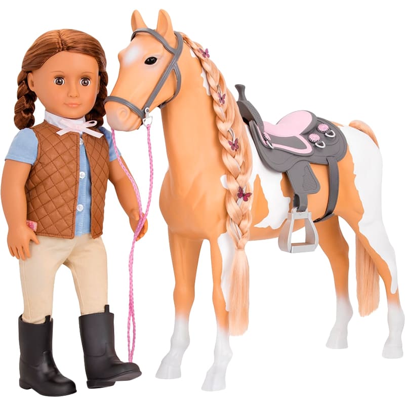 Фото Игровая фигура OUR GENERATION Лошадь с длинной гривой 50 см (BD38030Z)