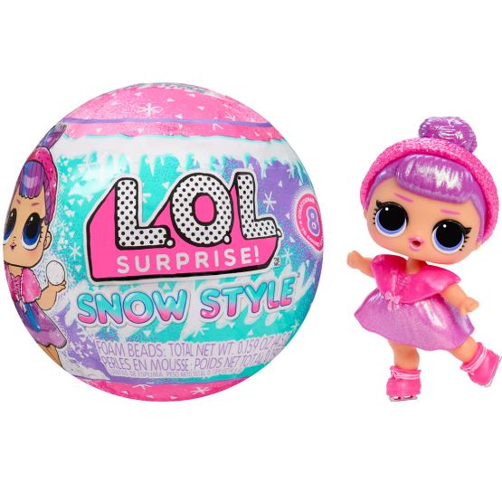 Игровой набор-сюрприз L.O.L. SURPRISE! Loves care bears Снежный стиль (429692) Комплектация  1 кукла-тотс, 1-2 элемента одежды, пара обуви, 1-2 аксессуара, 3 пачки пенопластовых бусин, лист со стикерами, секретное сообщение, шарик с ручкой, инструкция
