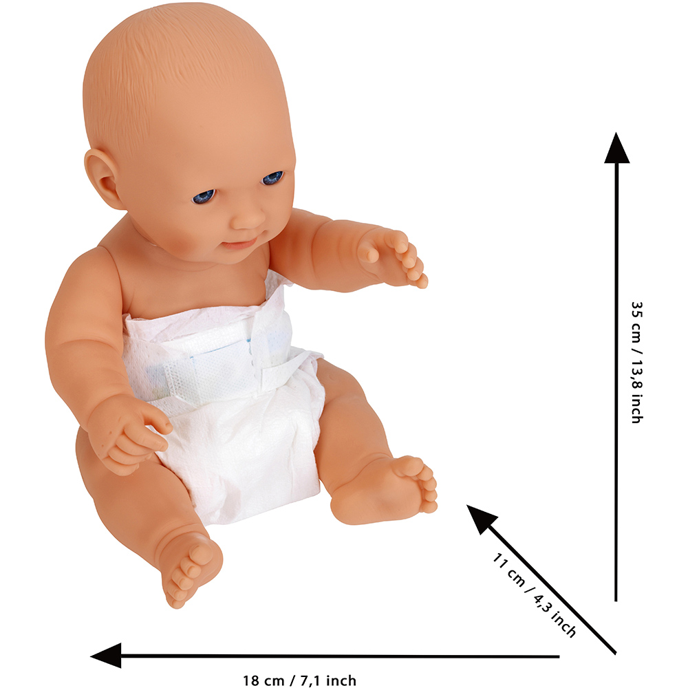 Пупс KLEIN Baby Coralie 35 см (1637) Дополнительно подходит для купания; способствует развитию навыков заботы, воображения и мелкой моторики