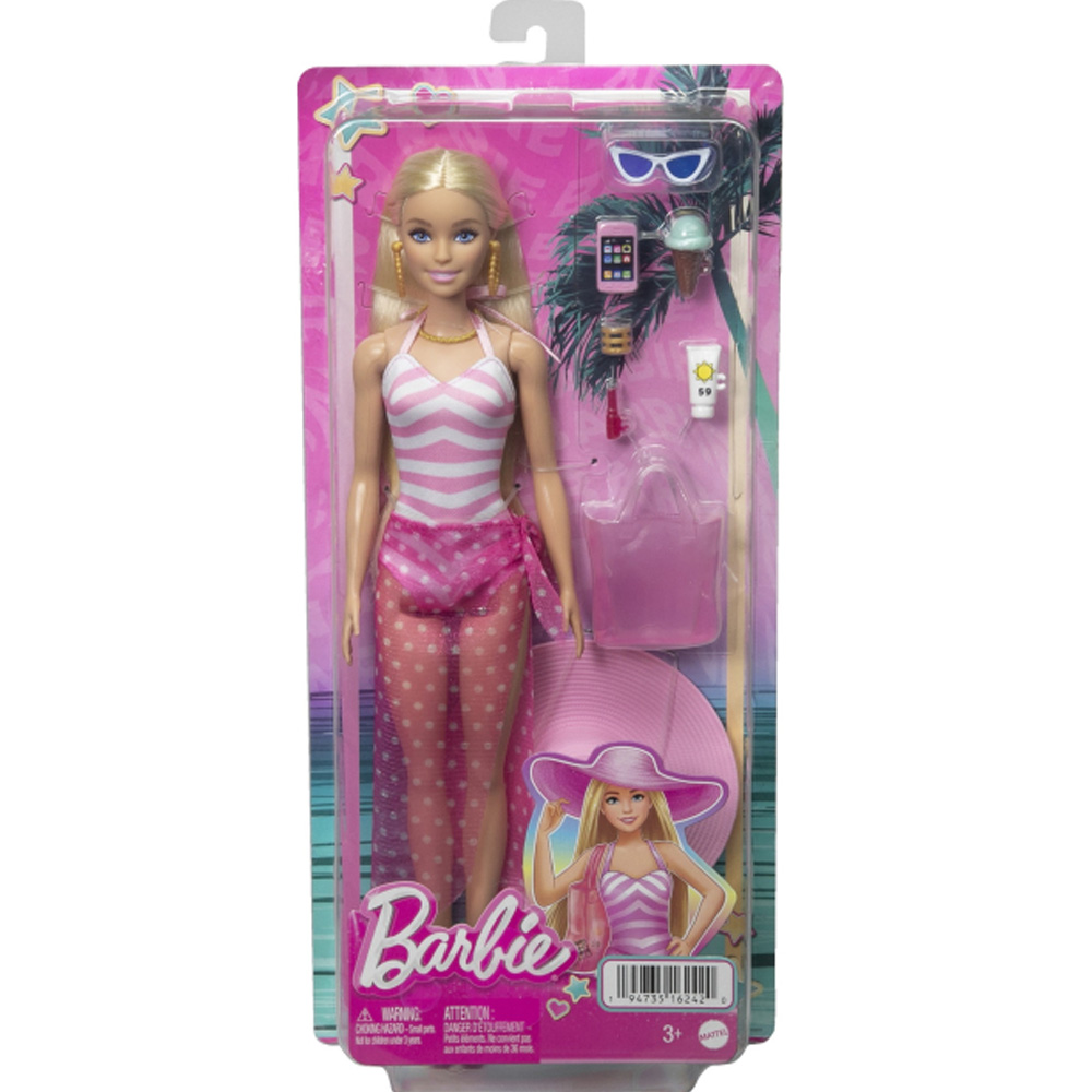Зовнішній вигляд Лялька BARBIE Пляжна прогулянка (HPL73)