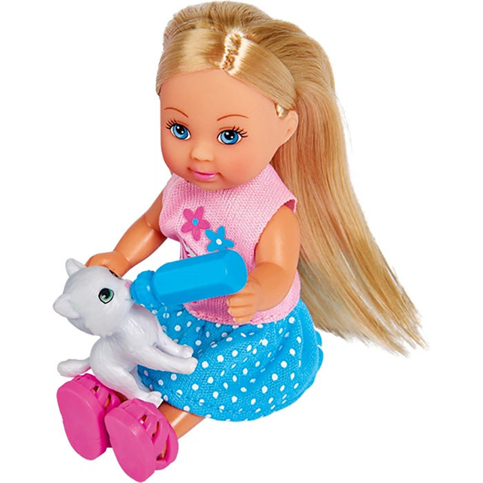 Лялька SIMBA Еві Візок для улюбленців з кошенятами (5733348) Комплектація  лялька Еві; 2 фігурки кошенят; візок; аксесуари та іграшки для тварин