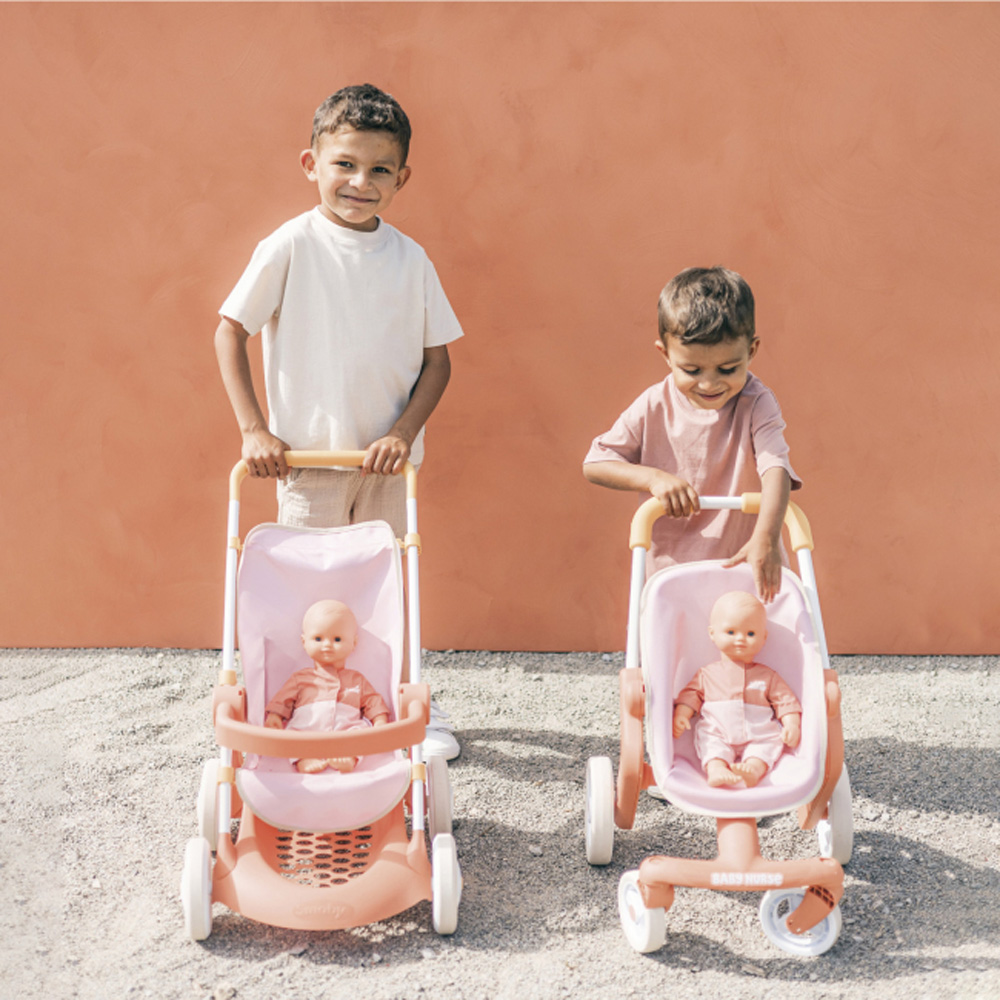 Коляска для куклы SMOBY Baby Nurse Terracotta powder (7242250) Материал пластик