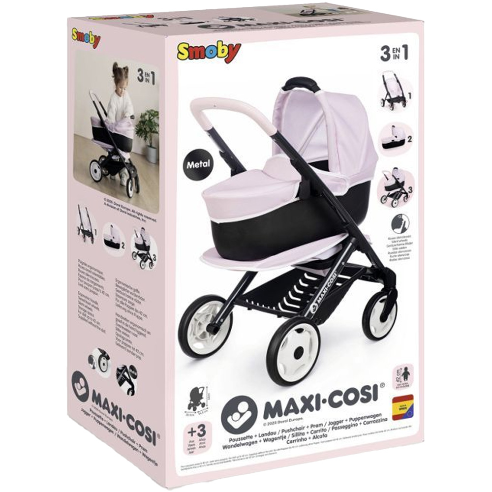 Коляска для куклы SMOBY Maxi-Cosi 3 в 1 Pink pearl (7600253121) Тип аксессуары для кукол и пупсов
