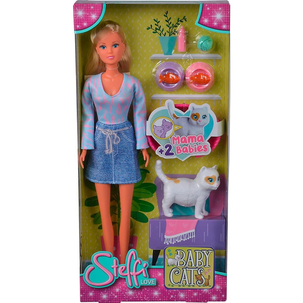 Лялька SIMBA Steffi&Evi Love Штеффі та вагітна кішка з кошенятами (5733651) Для кого для дівчаток