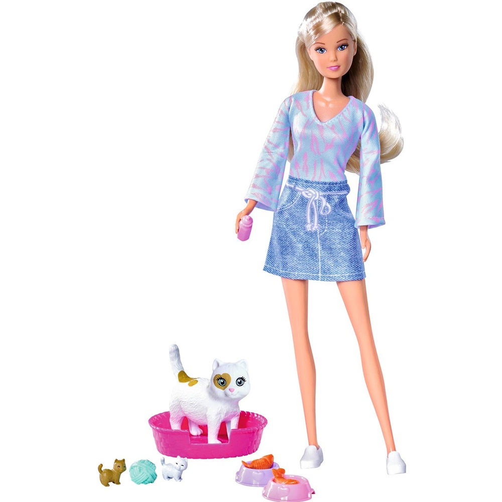 Лялька SIMBA Steffi&Evi Love Штеффі та вагітна кішка з кошенятами (5733651)