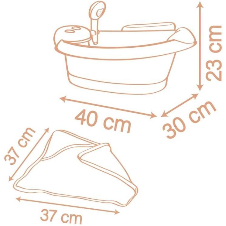 Ігровий набір SMOBY Іграшкова ванна Бебі Ньорс (7600220386) Тип аксесуари для ляльок і пупсів