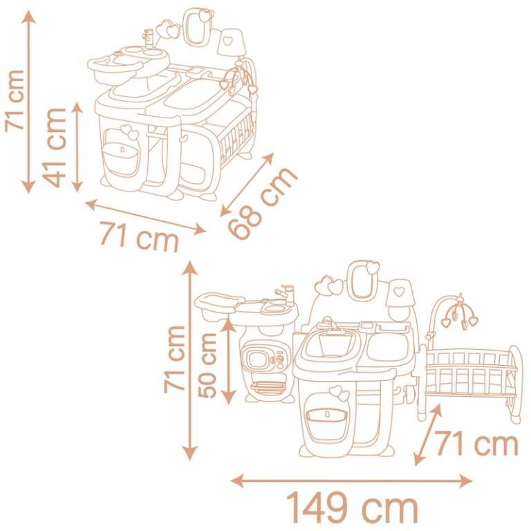 Ігровий набір SMOBY Бебі Ньорс Дитяча кімната (7600220394) Тип аксесуари для ляльок і пупсів