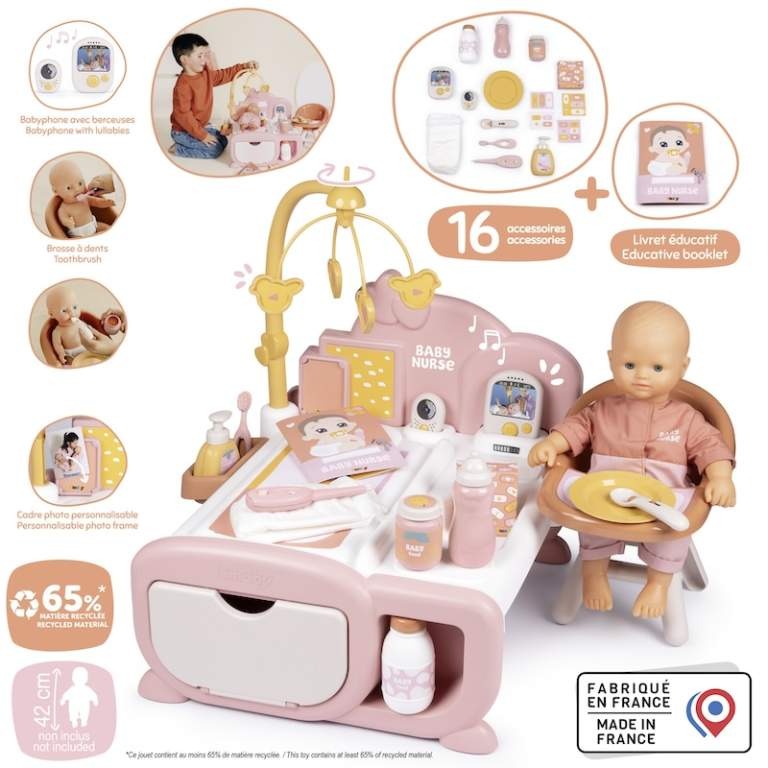 Игровой набор SMOBY Беби Ньорс Детская комната (7600220393) Дополнительно Работает от 2 батареек LR03 AAA