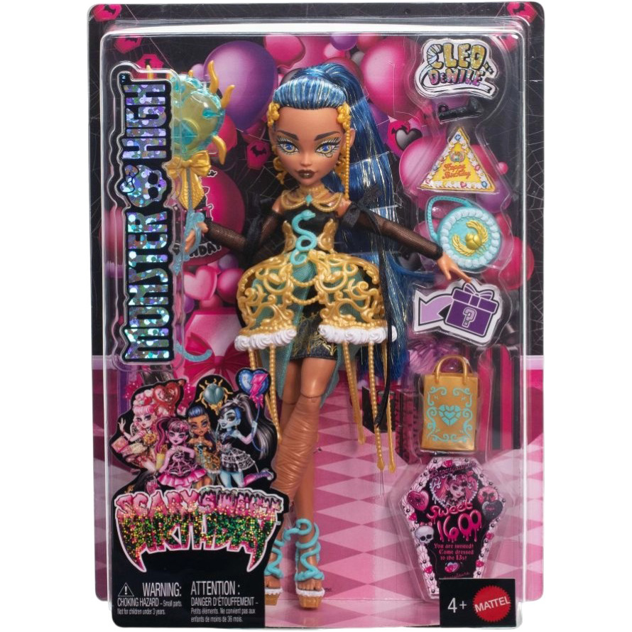 Кукла MONSTER HIGH Страх какой сладкий день рождения Клео (JBG76) Для кого для девочек