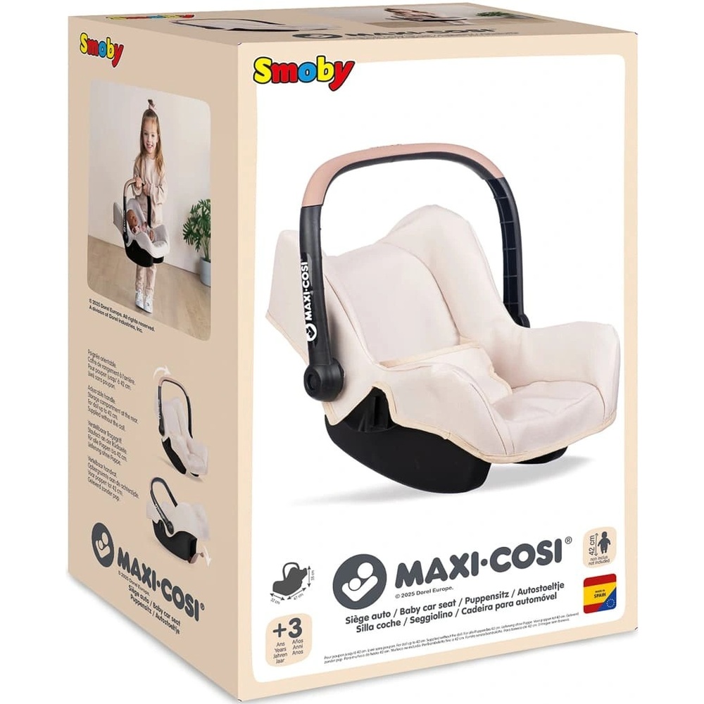 Крісло-перенесення для ляльки SMOBY Maxi-Cosi (7600240244) Додатково Складна ручка; відділення для зберігання; Підходить для ляльок до 42 см